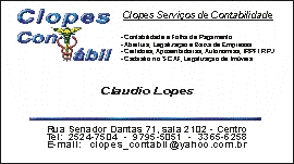 Cartão Claudio Lopes Oficial