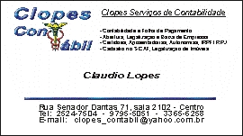Cart&atilde;o Claudio Lopes Oficial