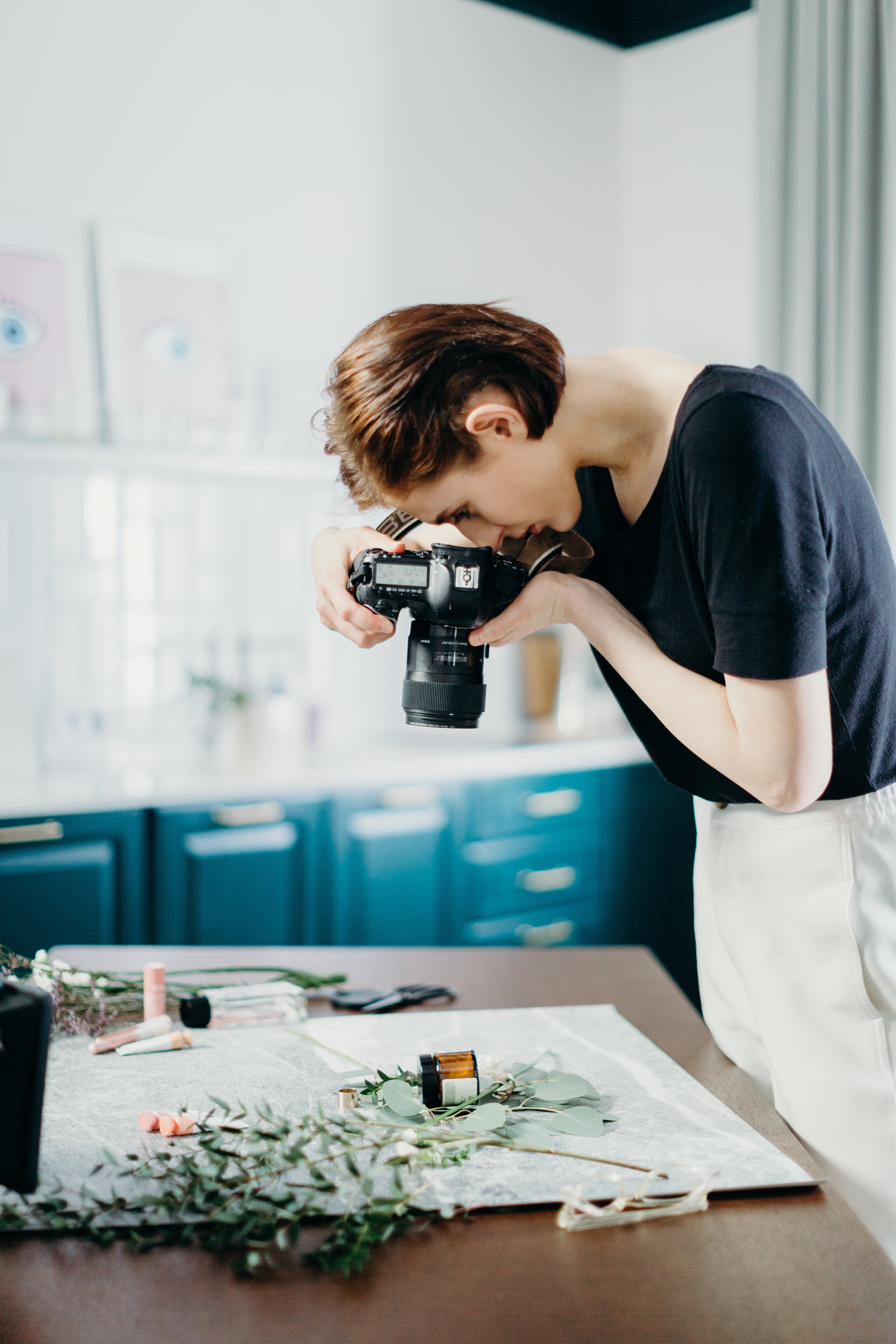 woman taking photo