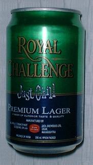 315. Old Design - Royal Challenge by Mumbai Brewery, India. I only have 12 cans left.