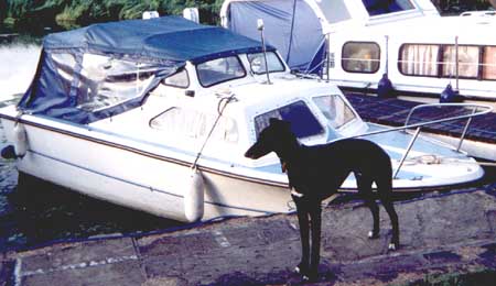 Barney at the boat