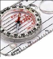 Navigation with map and compass