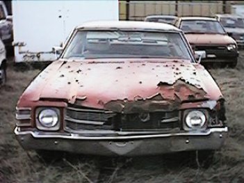 Front view of parts car