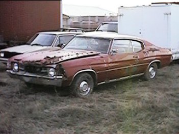 Front-left side view of parts car