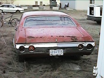 Rear view of parts car