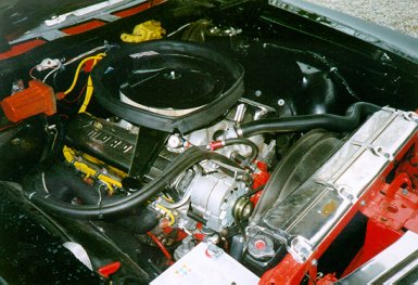 [View under the hood, 454 ci.] 