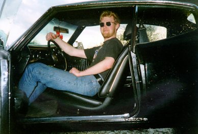 [Joacim behind the steering wheel.] 