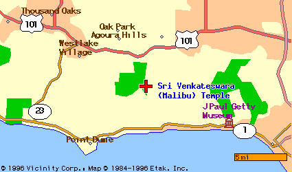 Location map of the temple.