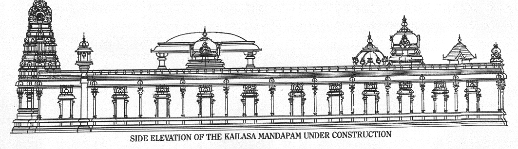 Architects drawing of new temple
