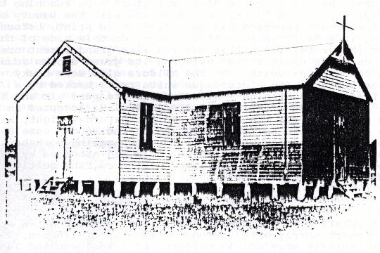 Sketch of the first Anglican Church built in Mildura
