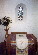 Sanctuary and embroidered Altar Cloth