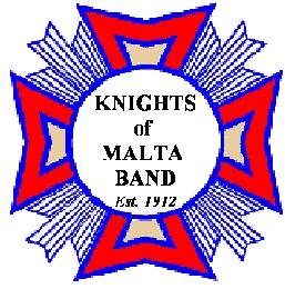 Reported as origional 1912 logo: KNIGHTS of MALTA BAND