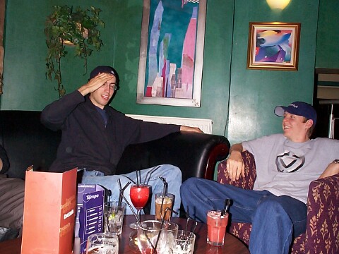 I don't normally wear my hat that way round when I'm sober.