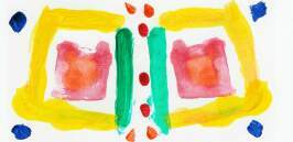 Symmetrical painting by a 5 year old