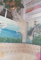 Hawaii waterfall wall murial