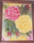 Yellow and pink roses