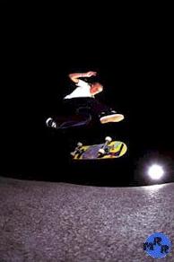 [At least I think it's a kickflip]