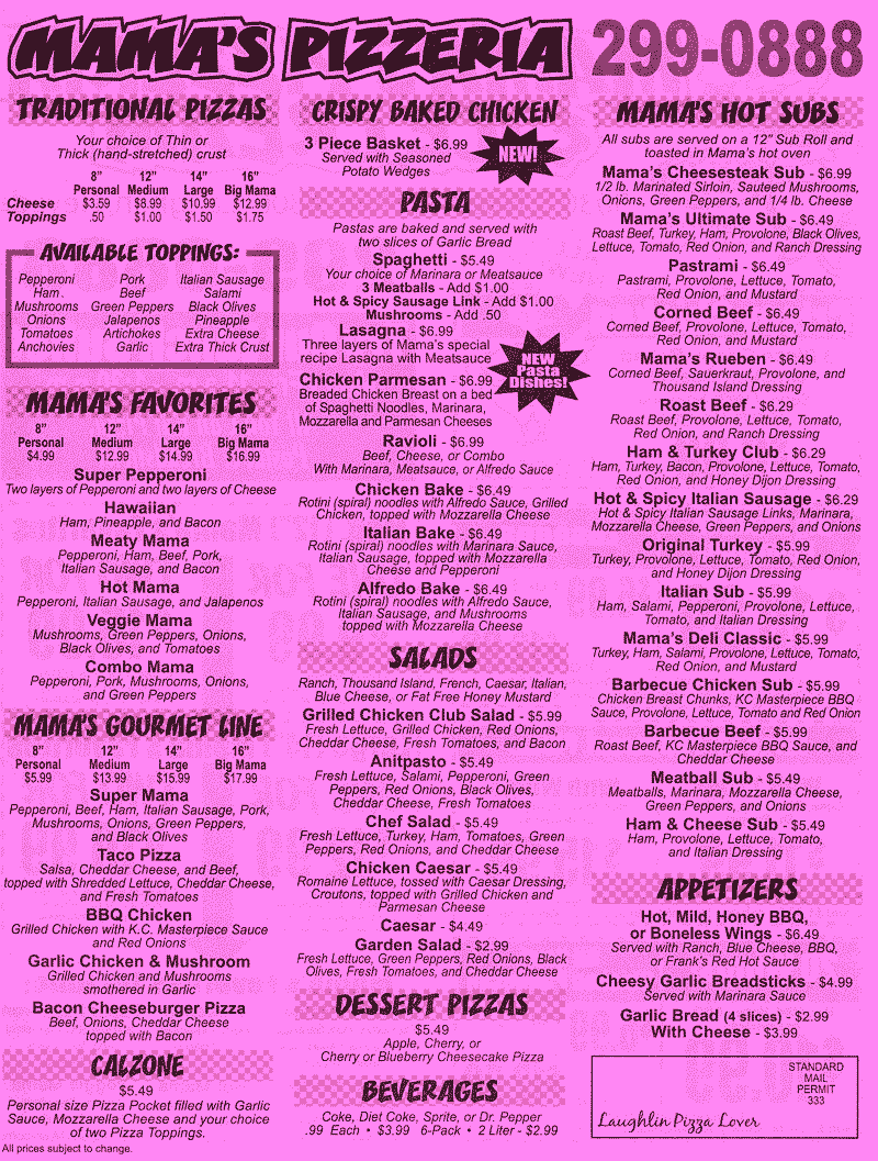 Here is our Menu, Click buttons on side to see selected sections closer.