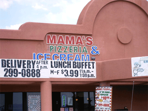 Here is the storefront of our Laughlin location. Call for delivery 299-0888.