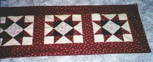 Maroon Star Table Runner