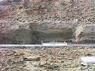 Footer for the fireplace