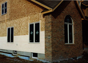 Putting up the siding