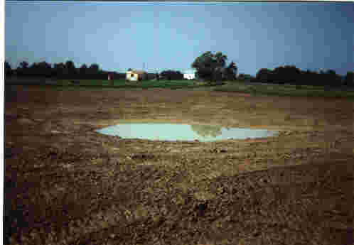Starting to fill with water