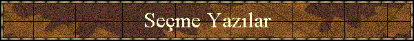 Se�me Yaz�lar