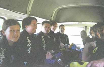 Our intrepid heros in the van and ready to go