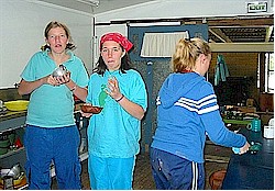 Doing the catering at a Rutherford camp - Trouble Jr, Tweety and Wildflower