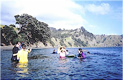 Getting into the water