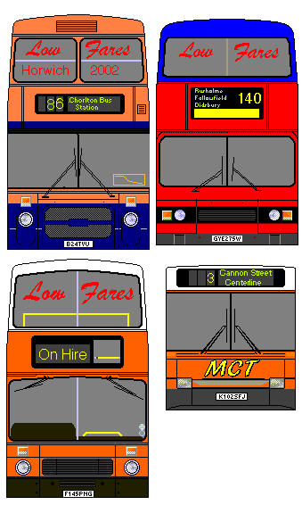 A line up of buses at our depot.