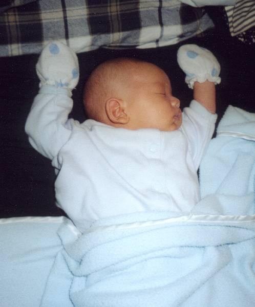 Stretched out and sound asleep