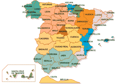 Mapa de Asociaciones de Separada/os de España