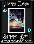 Happy Days Shining Site Award