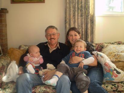 From left to right, Gaby, Dad, Me and Carlton - August 2008