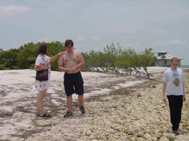 Michelle, Jon, and Robin on Honeymoon Island