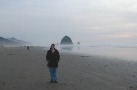 Michelle near Haystack Rock