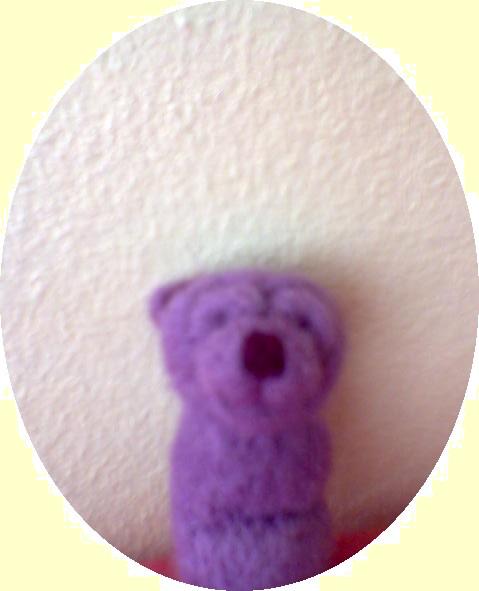 Needle felting bear