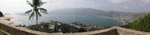 This is a panorama shot of the beach at Acapulco Apr 2003.