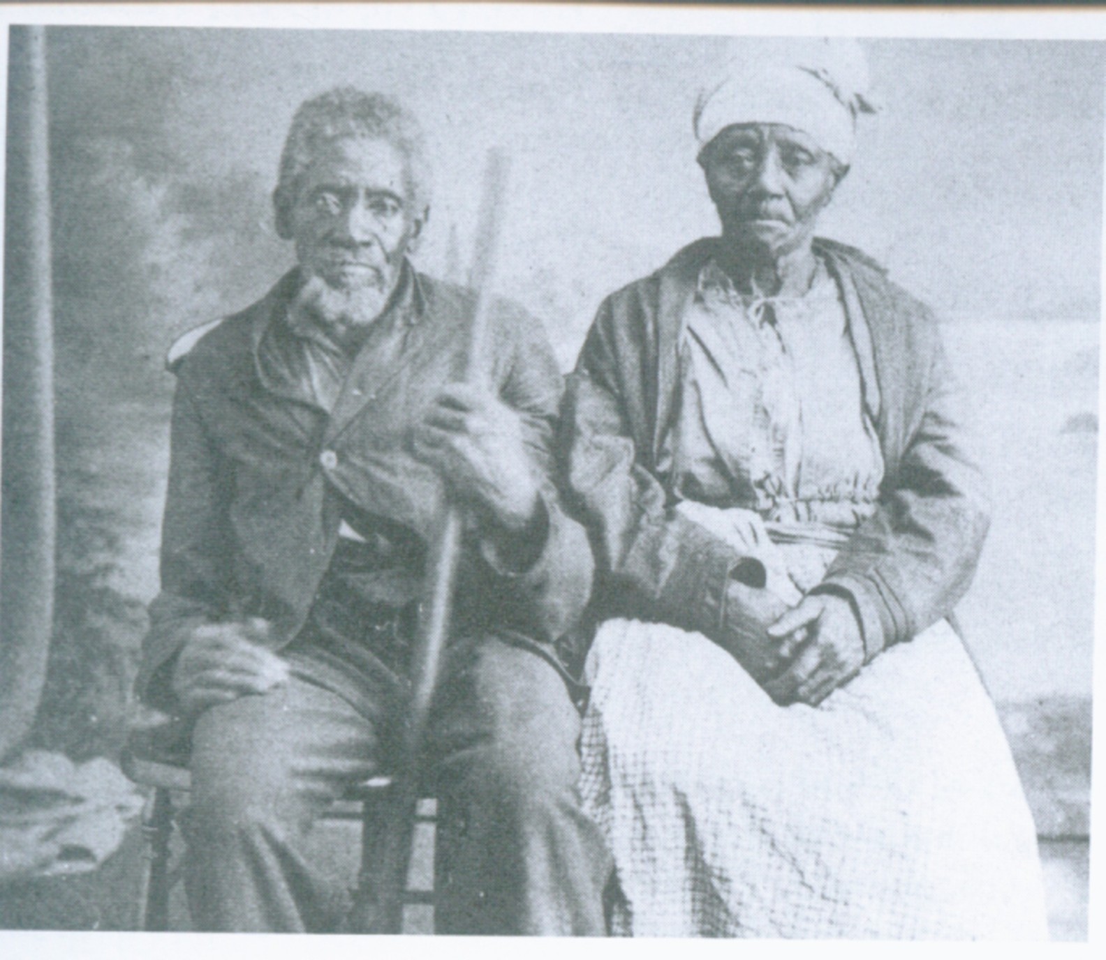 Jack and Abby Landlord, a slave couple, who at the time of this photograph from the 1860's were 110 and 100 years old respectively...