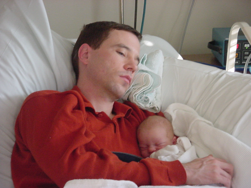 After a long night of screaming, feedings, and changings morning brought on a nice nap!