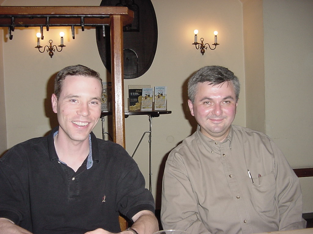 Bob and Dave sitting back and enjoying a true Bavarian lunch. Dave is a co-wroker of Bobby's who happened to be in Munich at the same time! 
