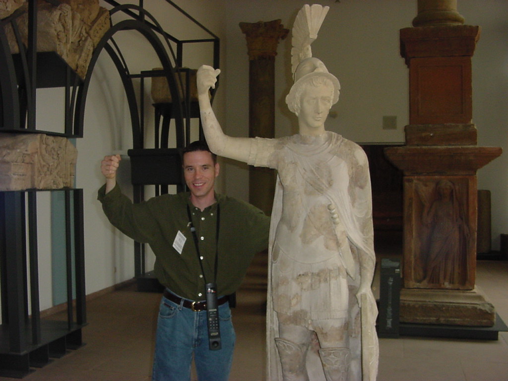 Oh yeah, you are as studly as the statue at the Stadt (City) Museum.