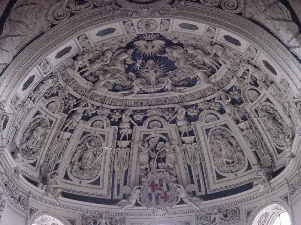 This is the most beautiful Cathedral we have visited yet. The cieling was dark blue with white accents! Gorgeous!!