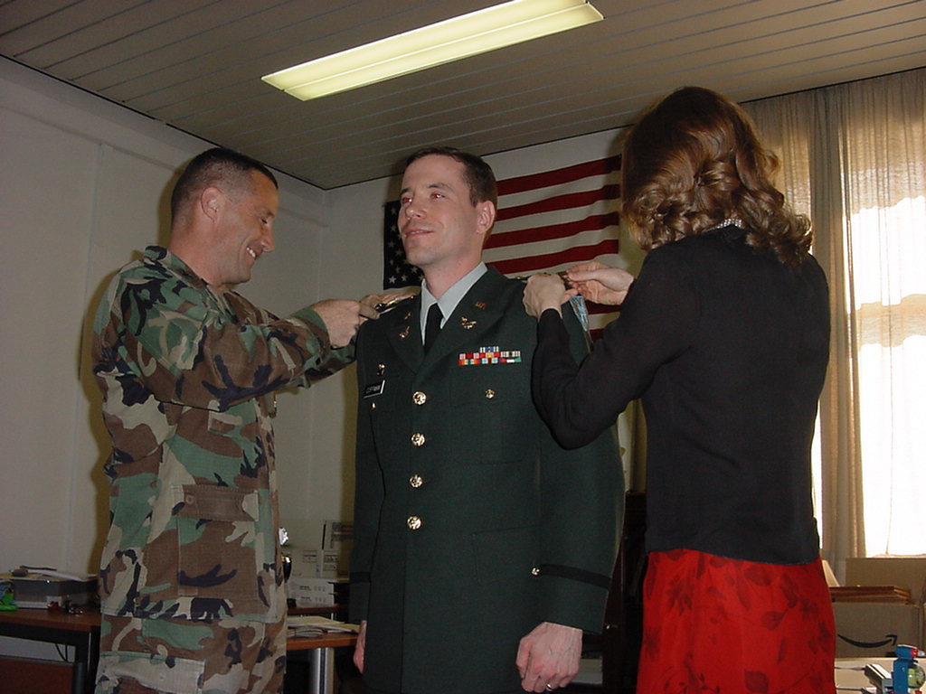 The Colonel and I had the honor of pinning on Bob's new rank.