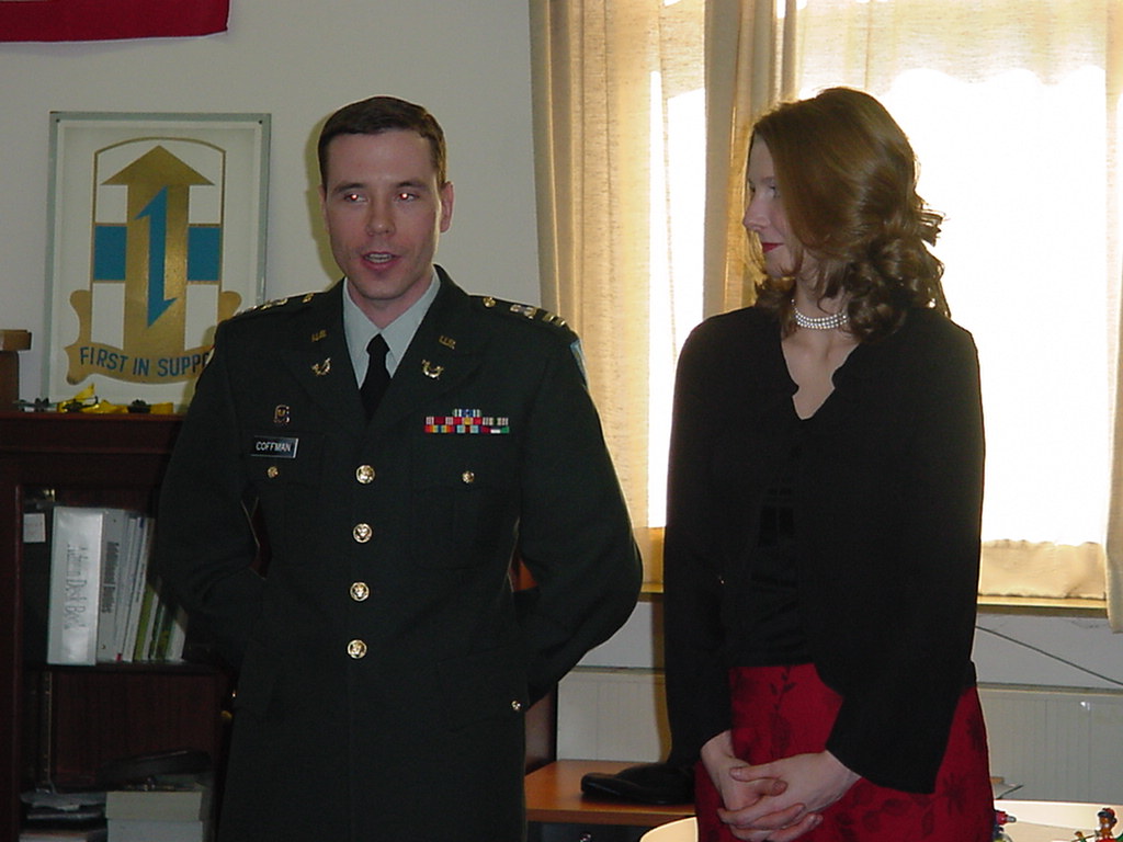 In a heart felt speech Bob thanked those who had supported him and told the other soldiers how much it meant to be recieving the promotion.