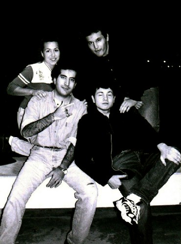 From left: Ingrid, Bek and below Ahmed and Ravshan