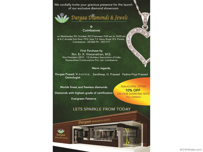 Durgaa Diamonds & Jewels Advertisement Design