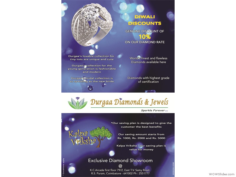Durgaa Diamonds & Jewels Advertisement Design